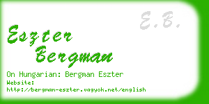 eszter bergman business card